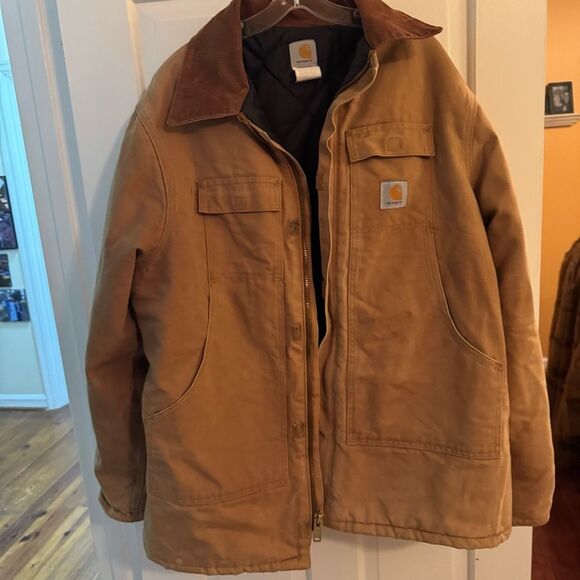 Men’s 2Xl Carhartt Duck canvas Jacket with quilt lining.‎ Zipper front - Picture 11 of 14